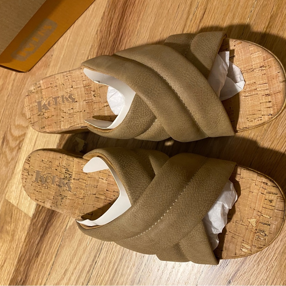 Kork’s Tan Slide Sandals
